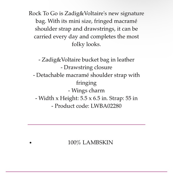 Zadig & Voltaire Rock to Go Cream Crossbody Bag with Multicolor Strap - Picture 11 of 11